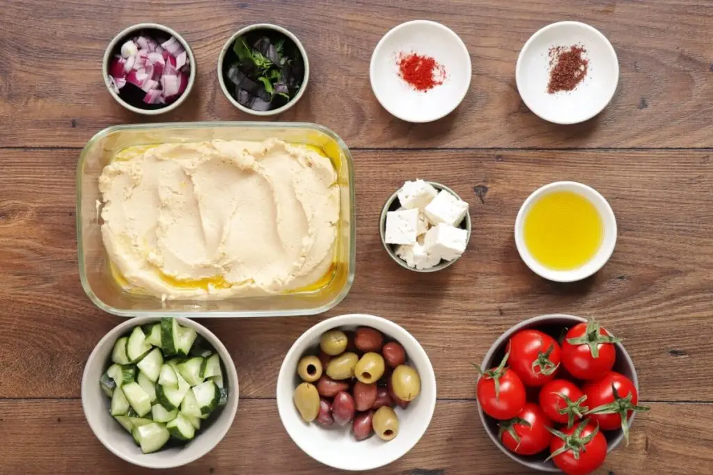 Ingredients for Best Loaded Hummus