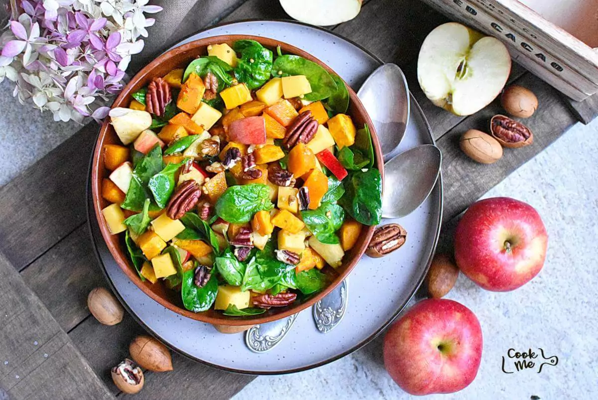 Chopped Salad with Spinach, Butternut Squash Recipes– Homemade Chopped Salad with Spinach, Butternut Squash – Easy Chopped Salad with Spinach, Butternut Squash