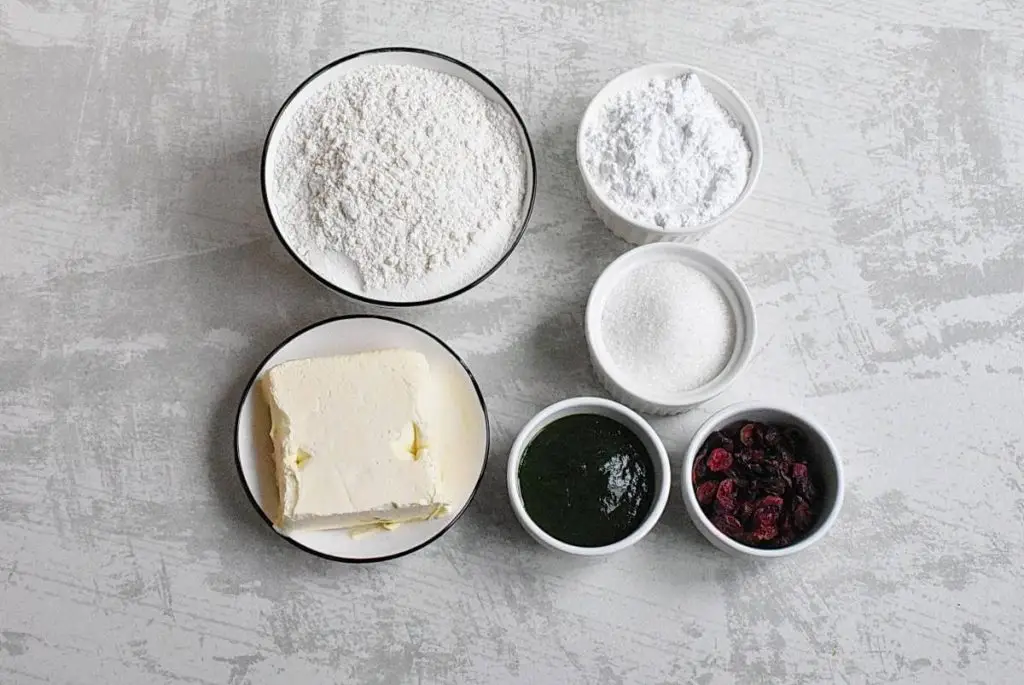 Ingredients for Christmas Tree Cookies