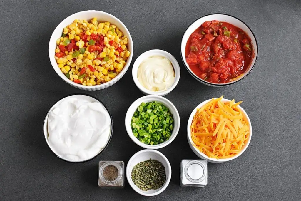 Ingredients for Creamy Corn Dip