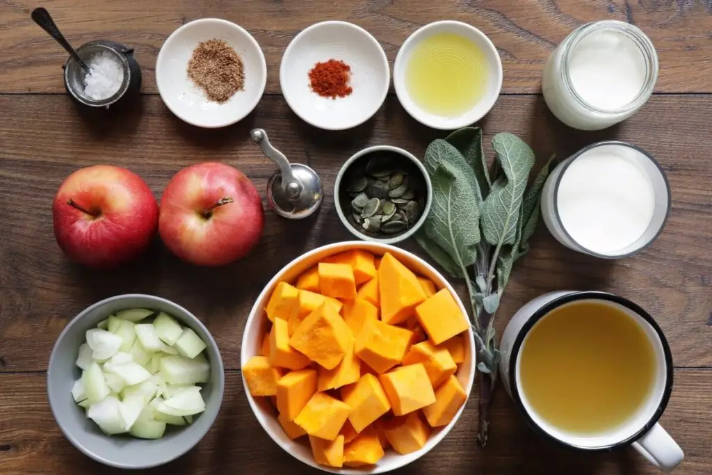 Ingredients for Slow-Cooker Butternut Squash Soup