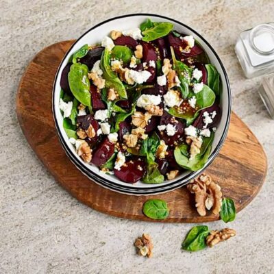 How to serve Spinach Salad with Goat Cheese and Beets
