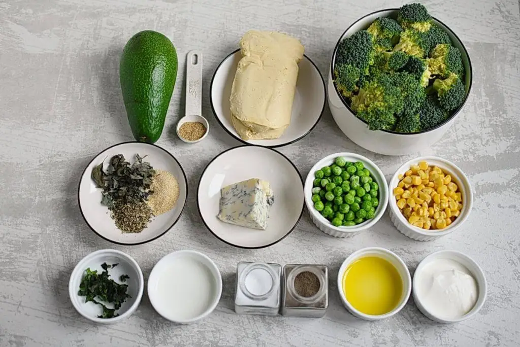 Ingredients for Tofu Broccoli and Blue Cheese Salad