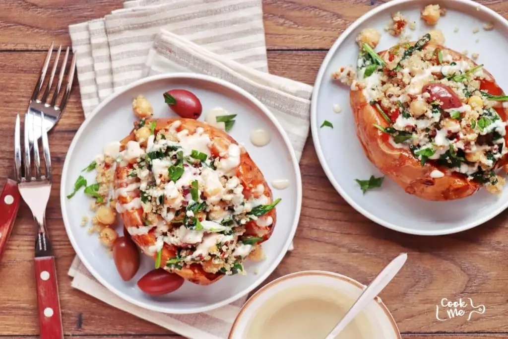 Vegan Stuffed Sweet Potatoes