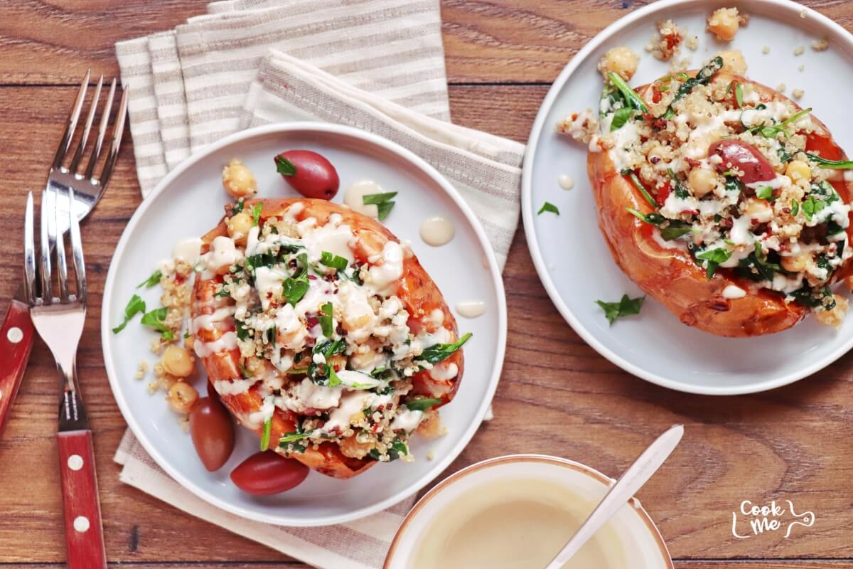 Vegan Stuffed Sweet Potatoes