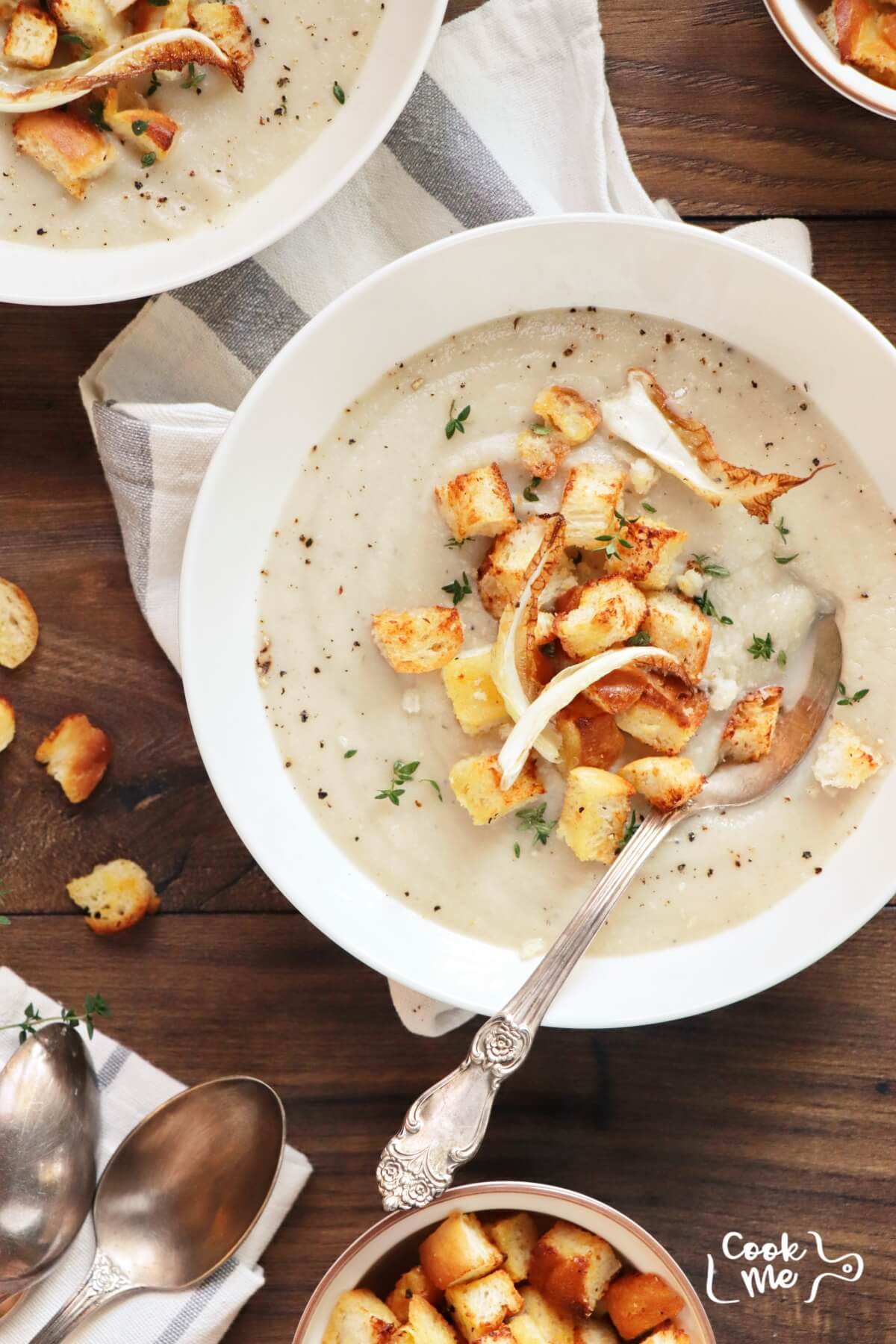 Cauliflower White Bean Soup Recipe - COOK.ME