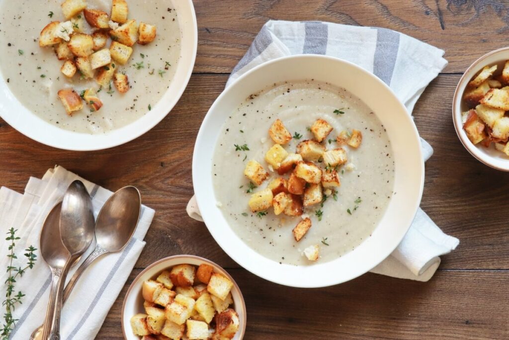 How to serve Cauliflower White Bean Soup