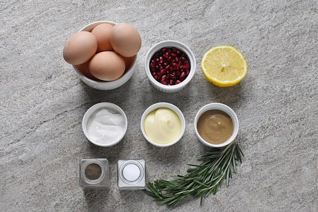 Ingredients for Christmas Deviled Eggs