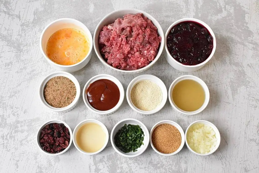 Ingredients for Christmas Meatballs