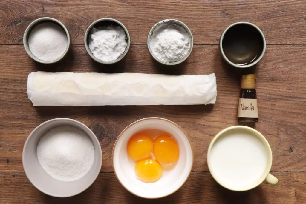 Ingredients for Italian Cream Stuffed Cannoncini
