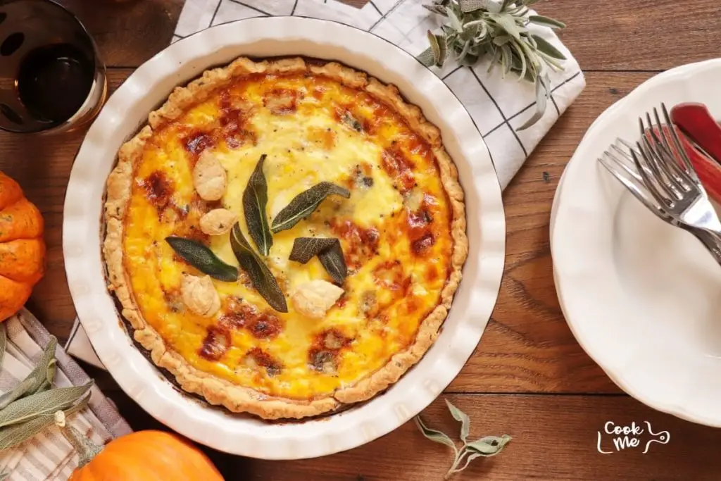 Pumpkin and Gorgonzola Quiche