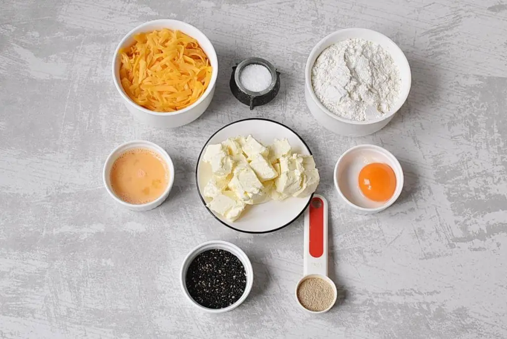 Ingredients for Savory Crispy Cheese Cookies