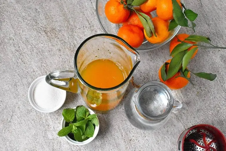 Step 2 - Tangerine Mint Agua Fresca