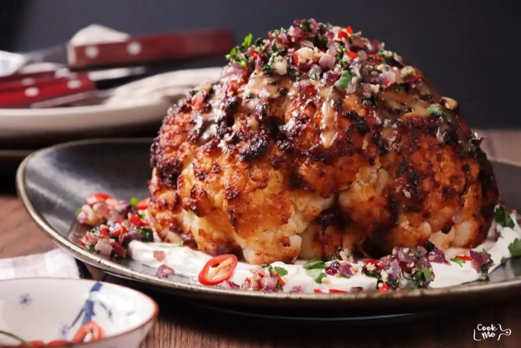 Whole Roasted Harissa Cauliflower