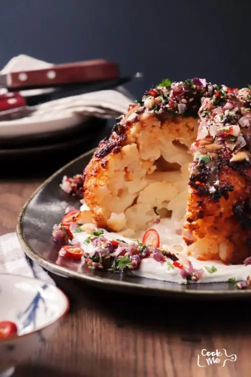 Whole Roasted Harissa Cauliflower