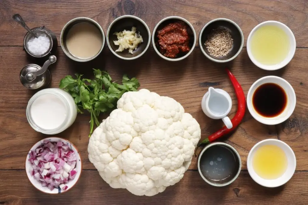 Ingredients for Whole Roasted Harissa Cauliflower