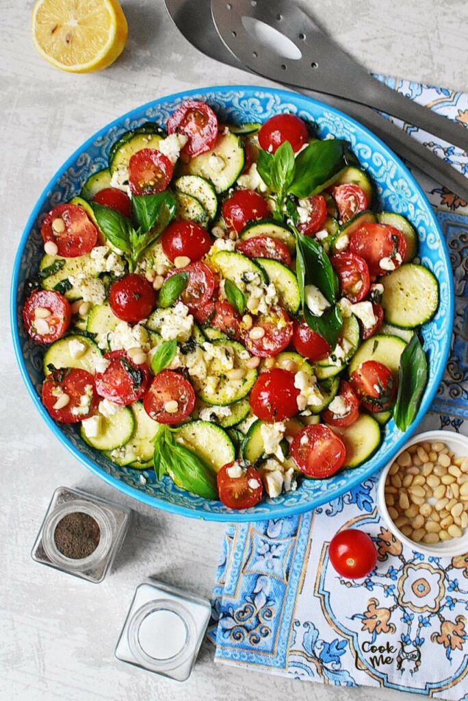 Zucchini Salad with Feta and Tomatoes