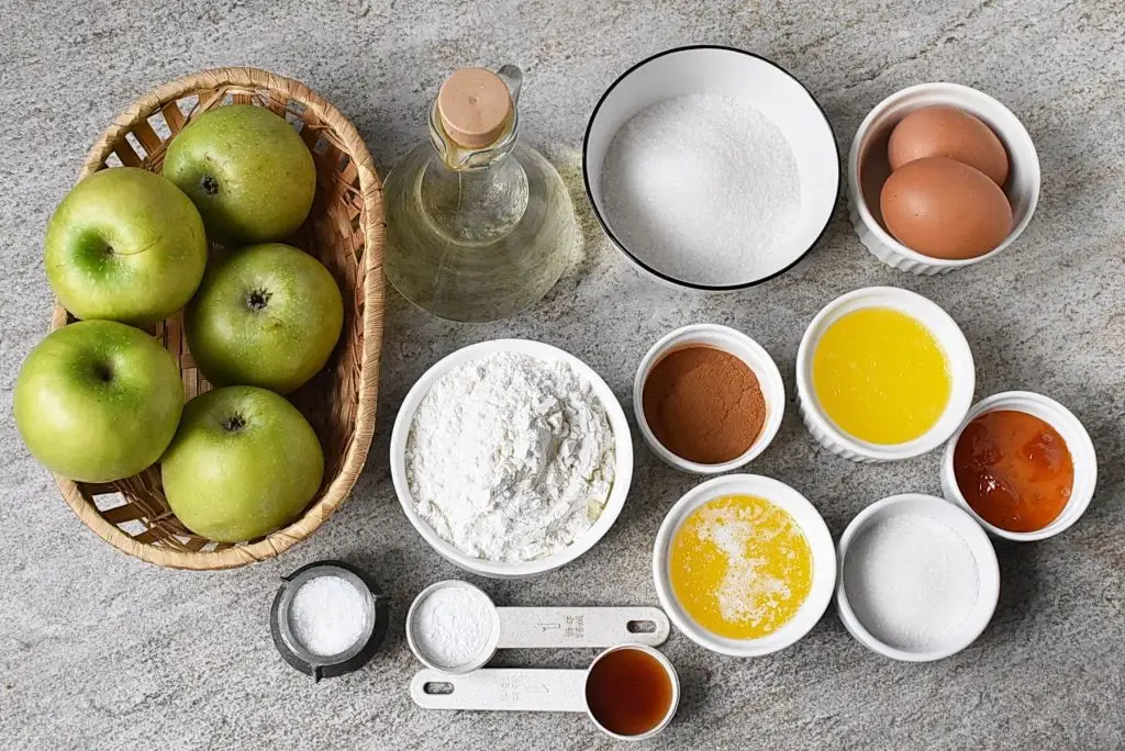 Ingredients for Cinnamon Apple Tea Cake
