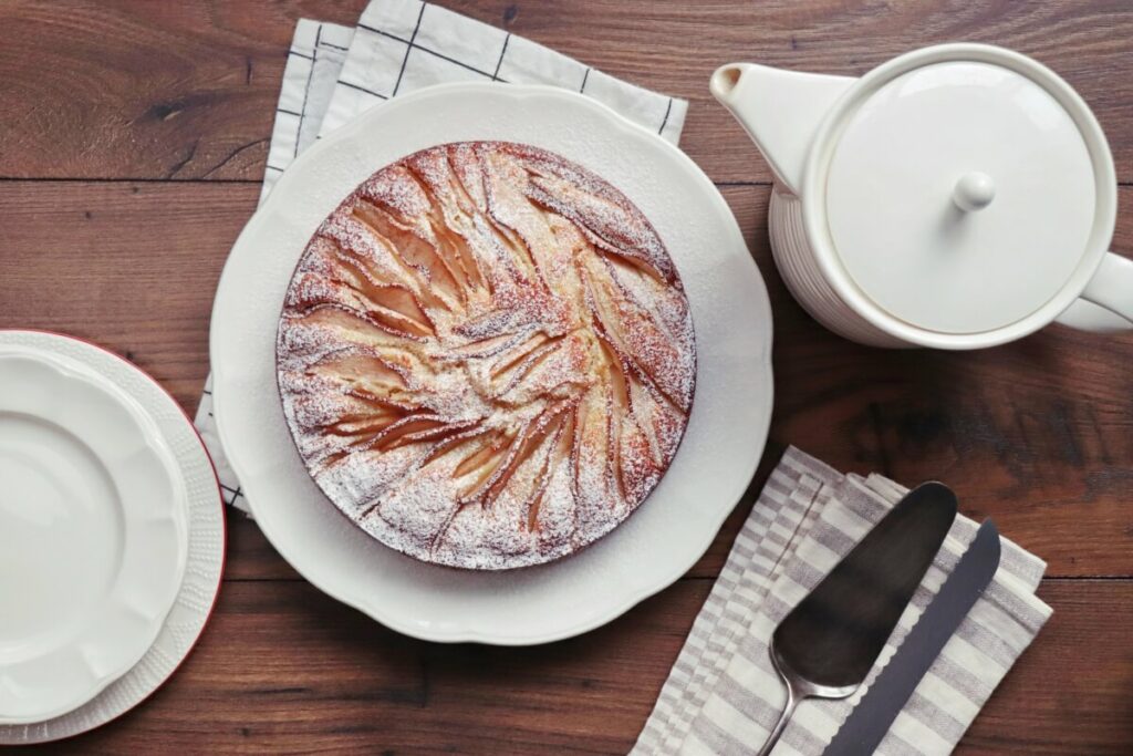 How to serve Fresh Ginger and Pear Cake