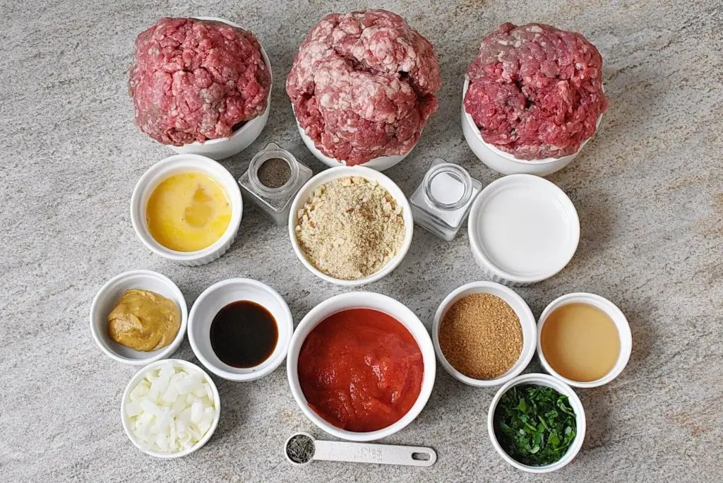 Ingredients for Heart-Shaped Meatloaf