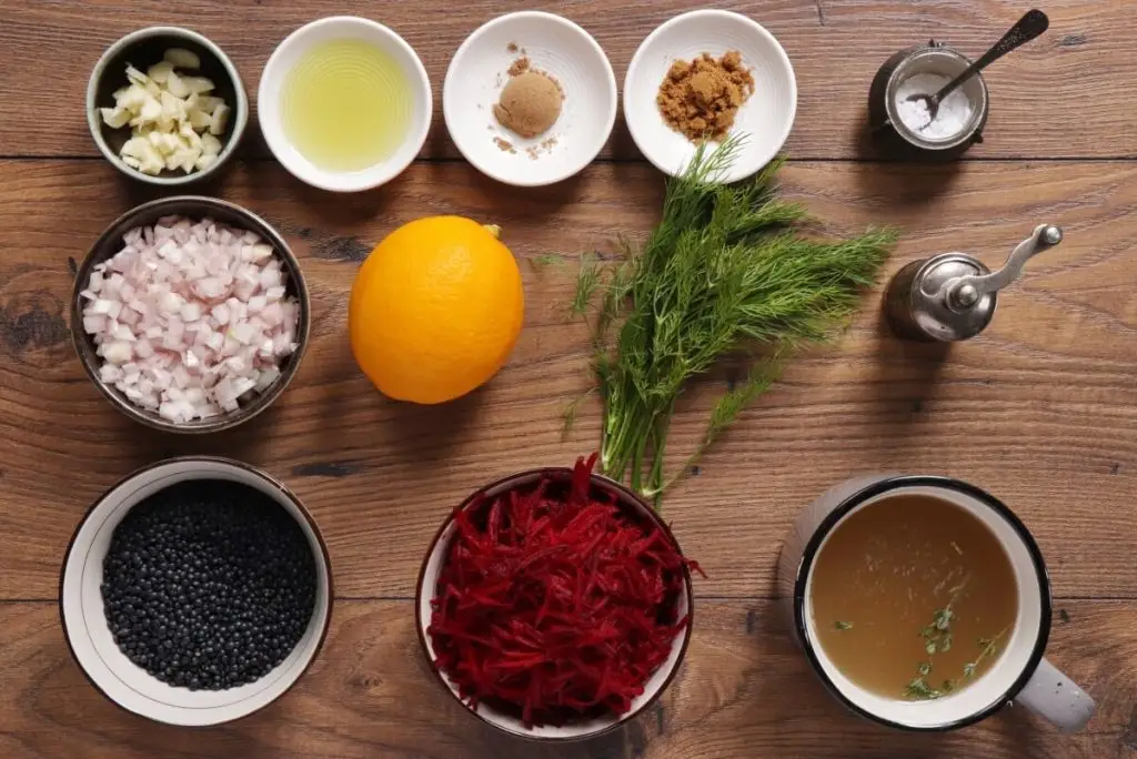 Ingredients for Lentil Beet Soup