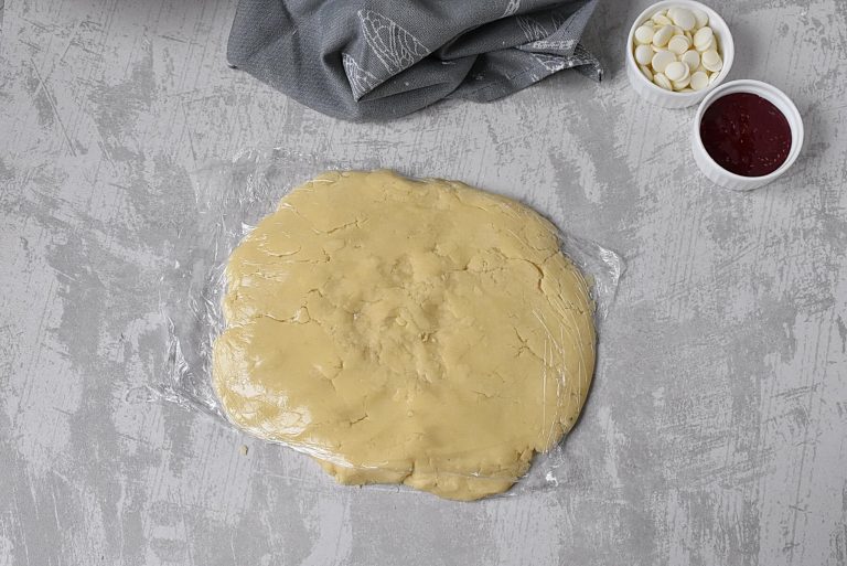 Step 4 - Raspberry and White Chocolate Shortbread Cookies