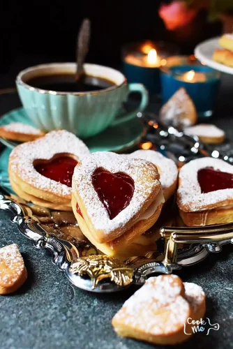 Raspberry and White Chocolate Shortbread Cookies