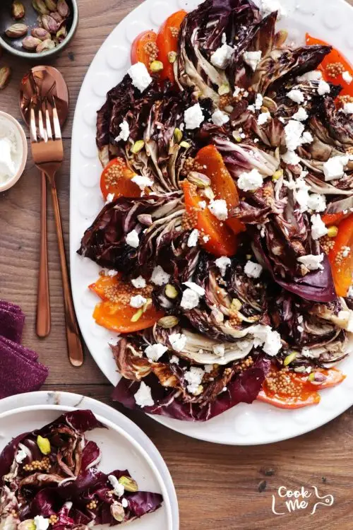 Roasted Radicchio Persimmon Salad
