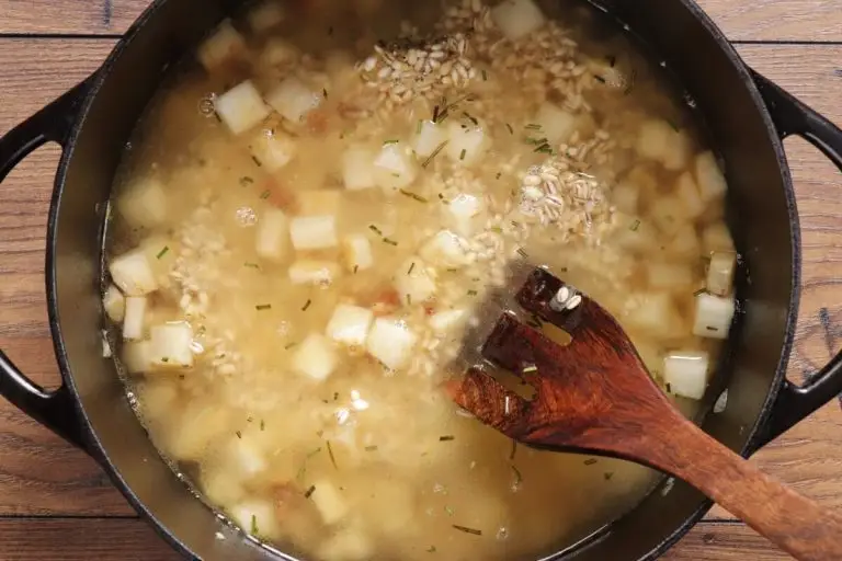 Step 4 - Celeriac, Bacon and Barley Soup