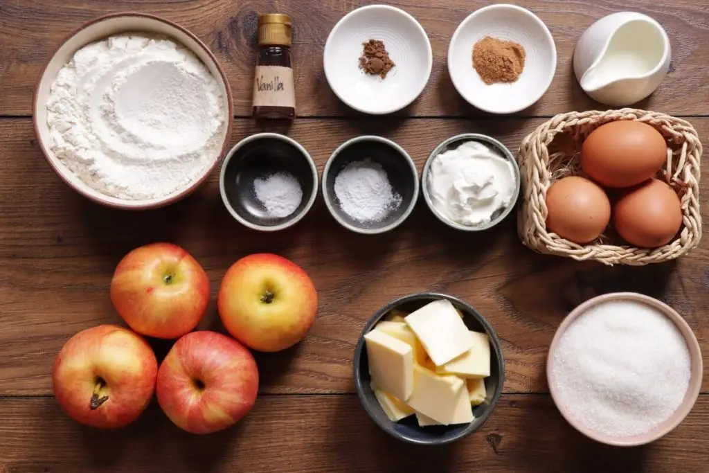 Ingredients for Dutch Apple Cake