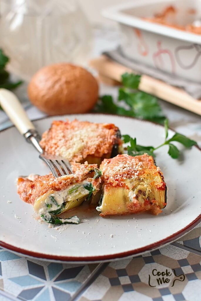 Eggplant Rolls with Spinach & Ricotta