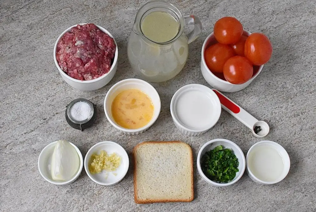 Ingredients for Mexican Meatball Soup