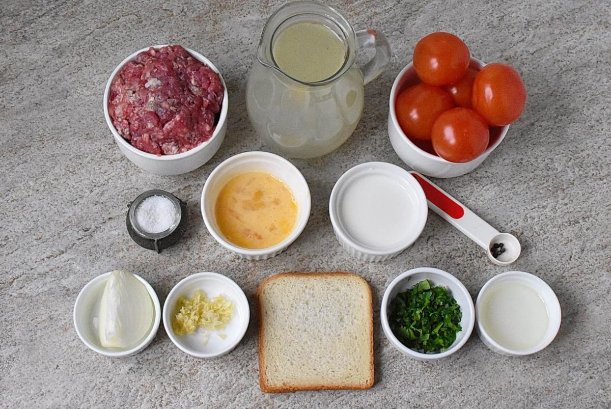 Ingredients for Mexican Meatball Soup