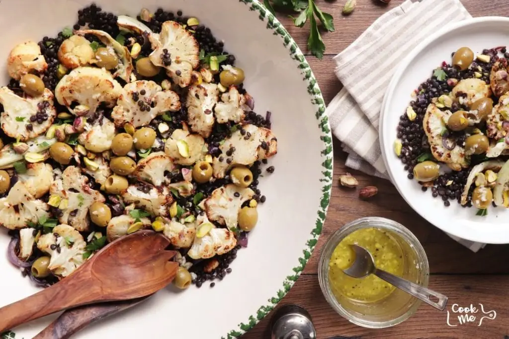 Roasted Cauliflower Lentil Salad