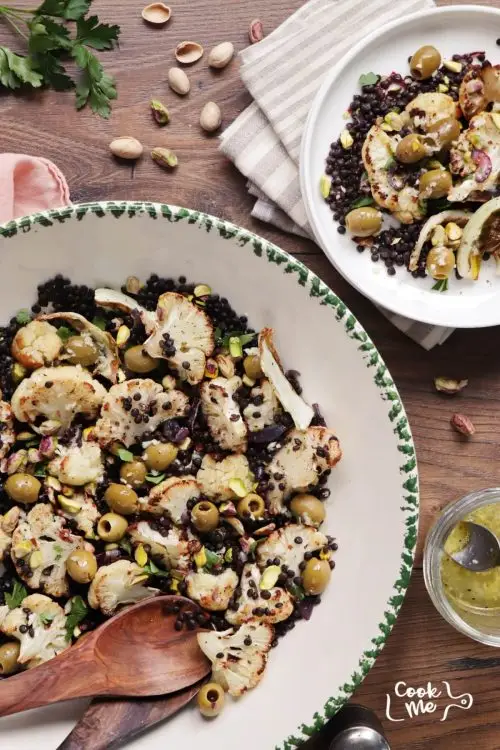 Roasted Cauliflower Lentil Salad