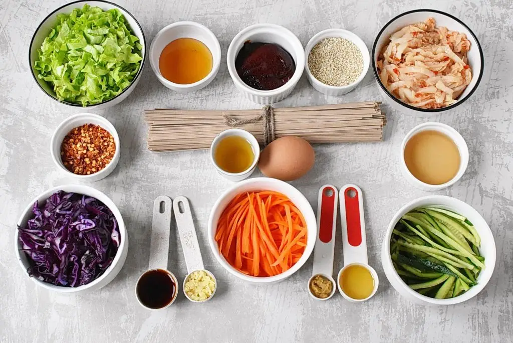 Ingredients for Bibim Guksu