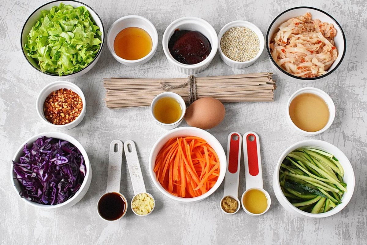 Ingredients for Bibim Guksu