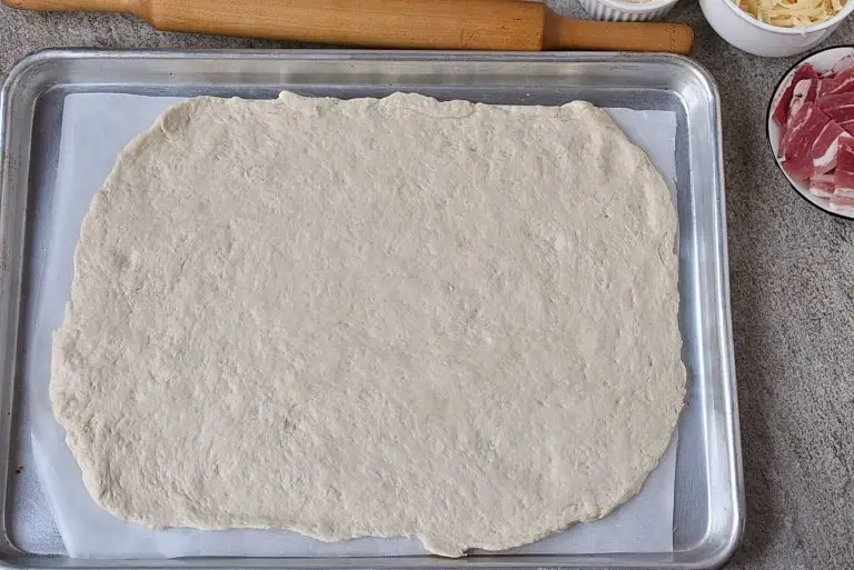 Step 3 - Three-Cheese Pizza with Pancetta and Mushrooms