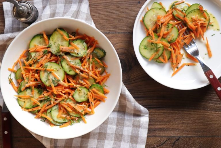Step 4 - Carrot Cucumber Salad