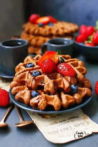 Chocolate Oatmeal Waffles
