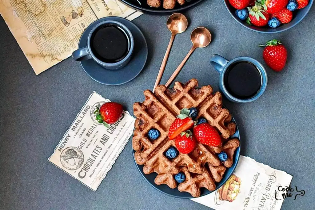 Chocolate Oatmeal Waffles