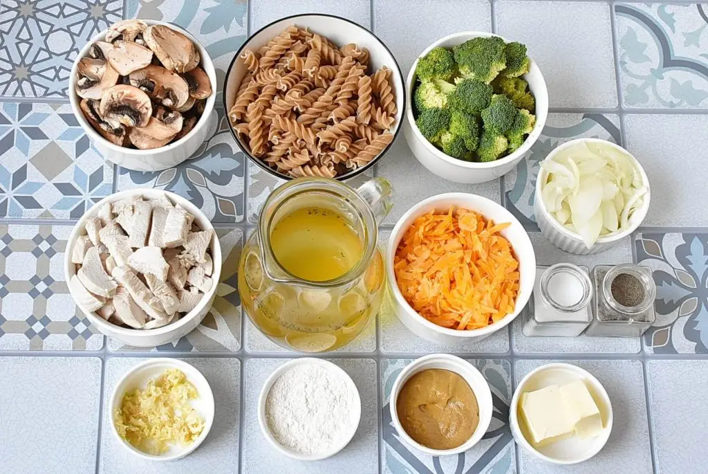 Ingredients for Healthier Broccoli Chicken Casserole