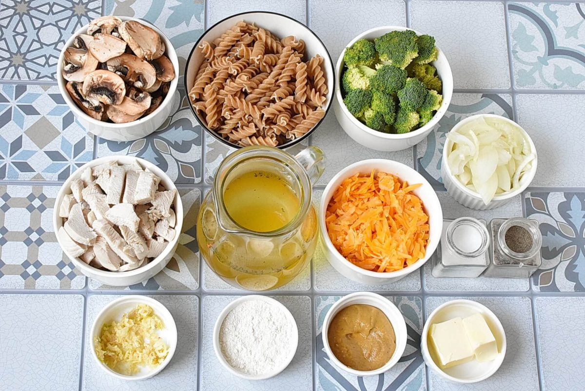 Ingredients for Healthier Broccoli Chicken Casserole
