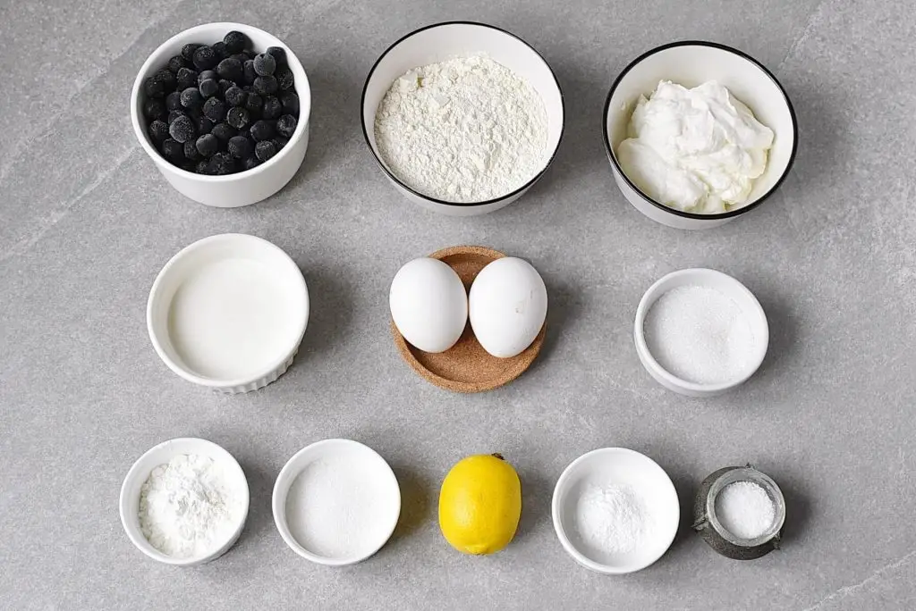 Ingredients for Fluffy Lemon Ricotta Pancakes