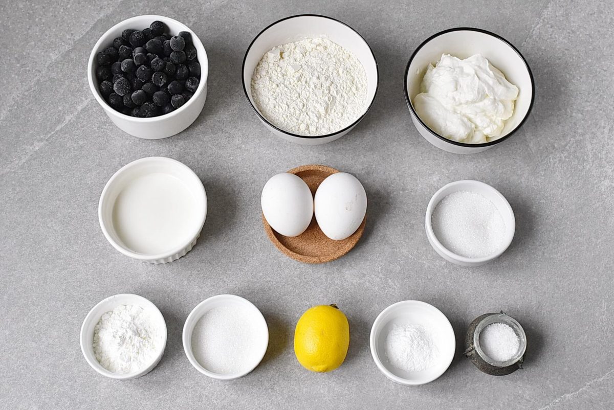 Ingredients for Fluffy Lemon Ricotta Pancakes