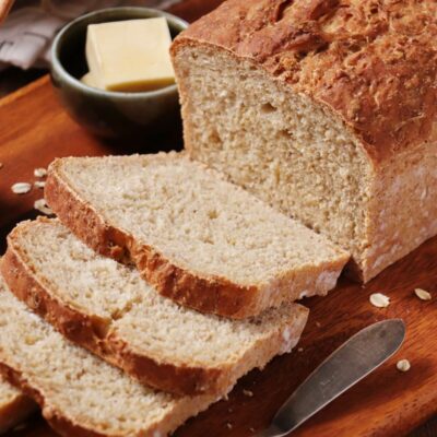 No-Knead Honey Oat Bread Recipe-No Knead Bread-Easy Homemade Bread Recipe-No Knead Oatmeal Bread Recipe