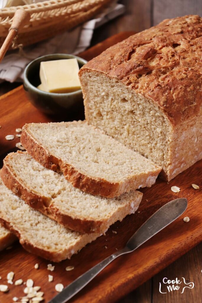 No-Knead Honey Oat Bread