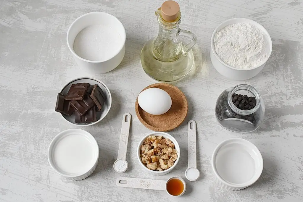 Ingredients for One Pan Chocolate Cake