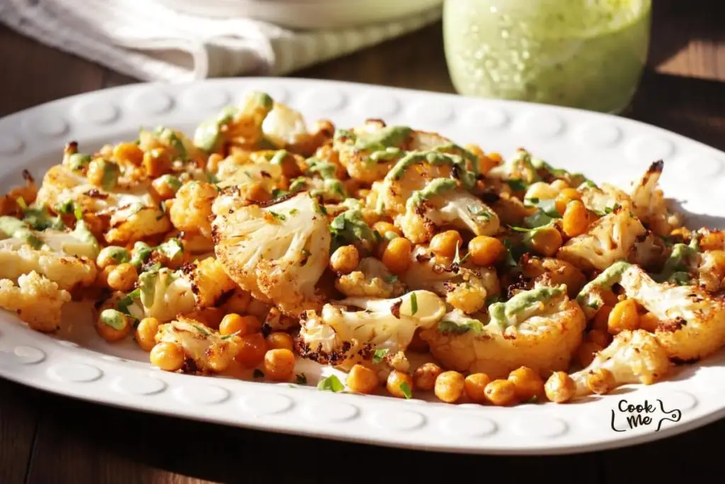 Roasted Cauliflower and Chickpeas