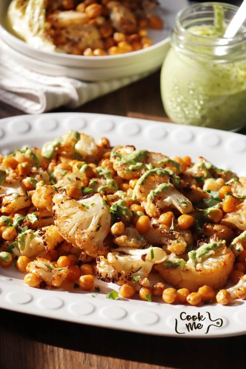 Roasted Cauliflower and Chickpeas